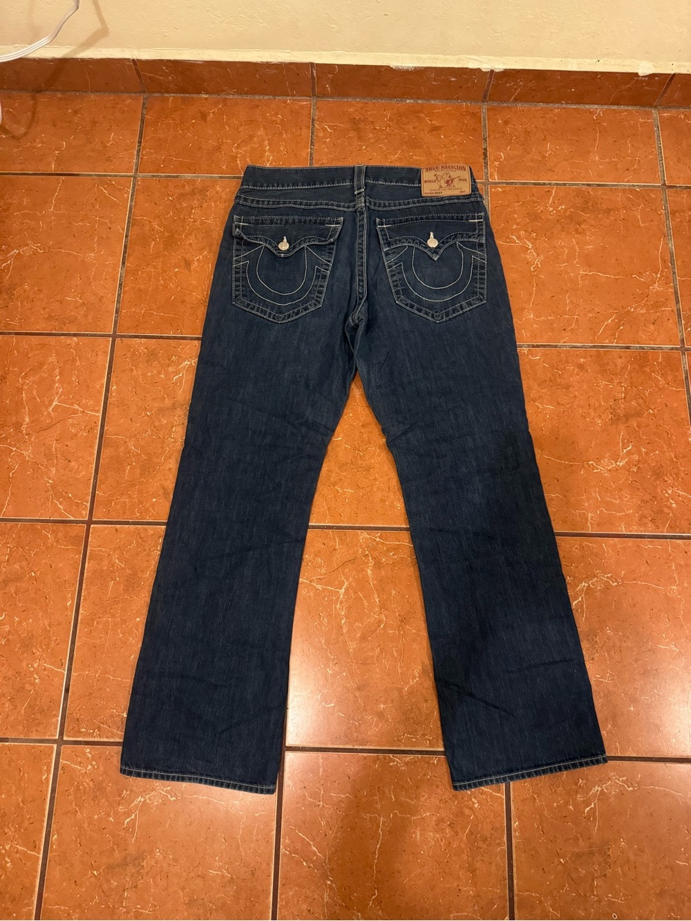 True Religion Dark Blue Straight-Leg Jeans